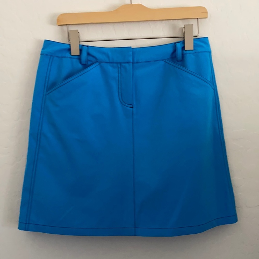 Annika Cutter & Buck blue 8 golf skirt Euc